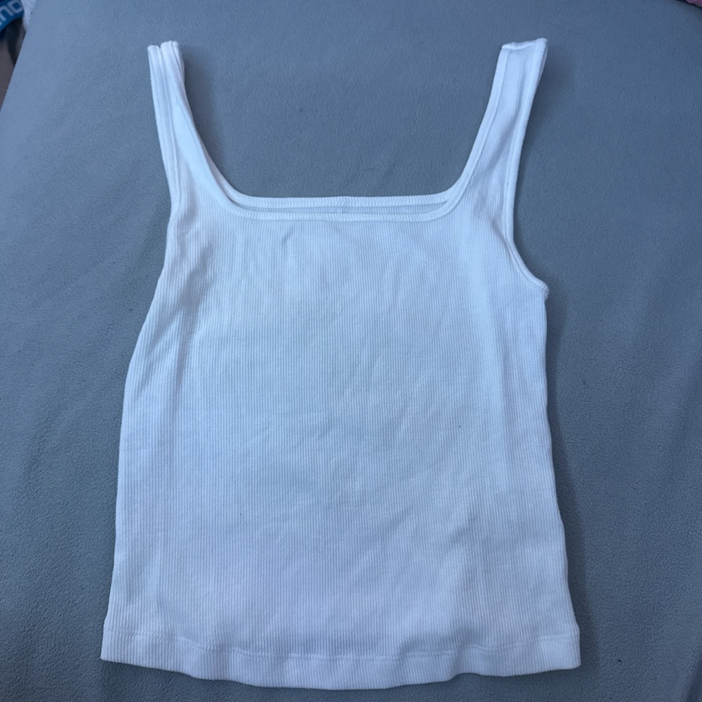 White Cropped Baby Tank